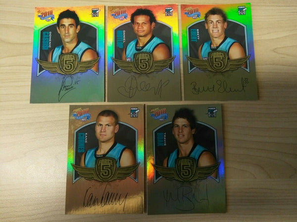 2010 Select Champions Gold Force Signature Team Set Of 5 Cards Port Adelaide