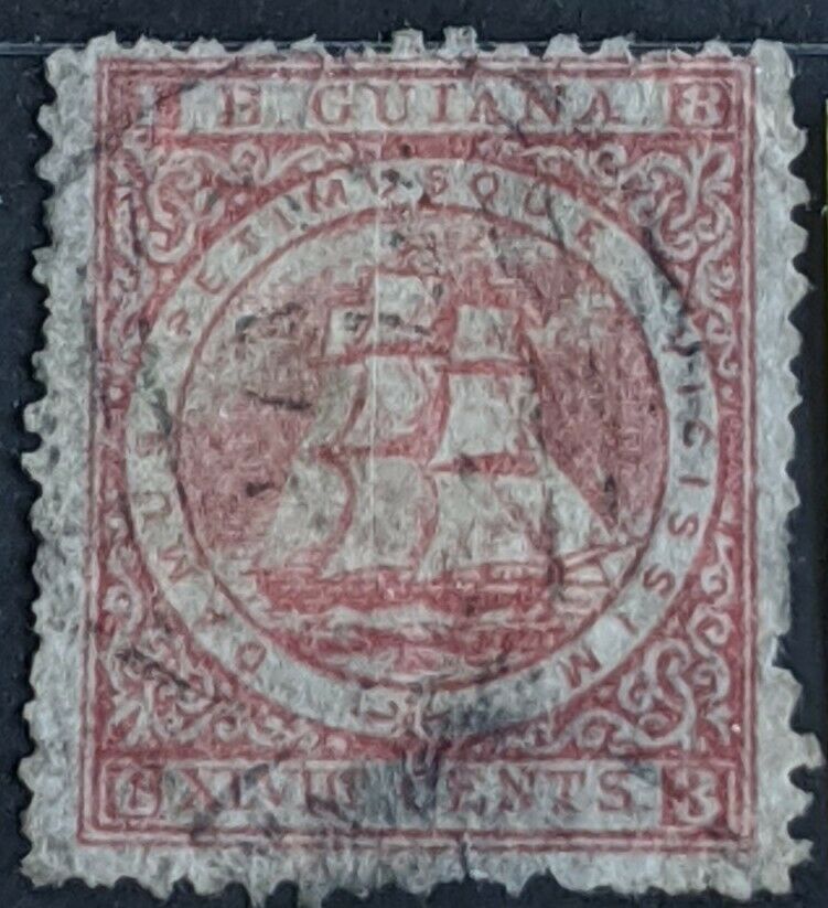 British Guiana SG 84 Carmine-Rose Stamp Used