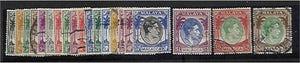 Malacca Malayan States SG 3/17 KGV1 Definitive set Used