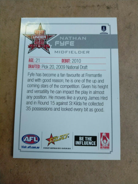 Select 2013 22 Under 22 Nathan Fyfe Fremantle