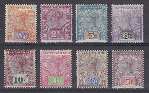 Tasmania Australian States SG 216/23 Tablets Set of 8 to 5/- MLH