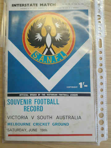 VFL Football Record State of origin 1965 19 June Victoria Vs South Australia