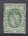 SAXONY  Germany German States Michel 2  1851 3 Pf green  Mint