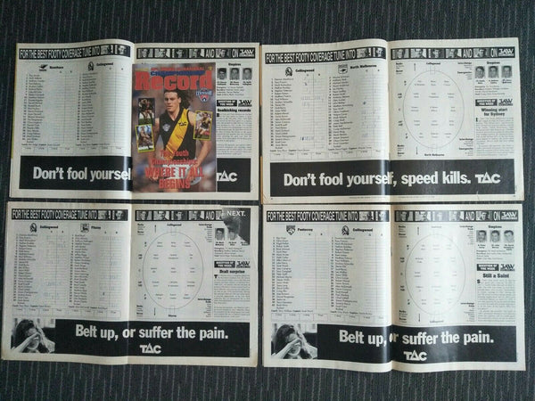 Lot Of 1996 AFL Football Records Collingwood Games x 21