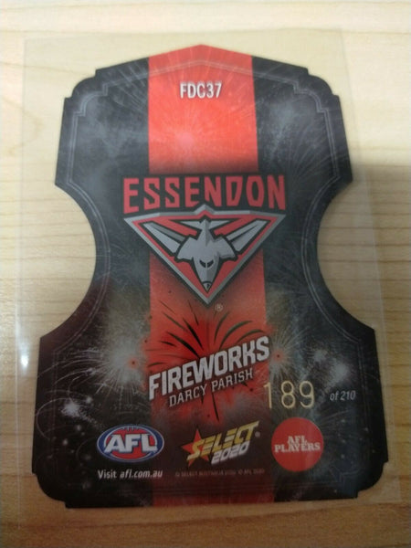 2020 Select Footy Stars Fireworks Darcy Parish Essendon No. 189/210