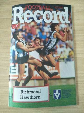 VFL 1987 April 3-4 Football Record Richmond v Hawthorn