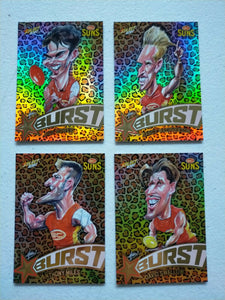 2020 Select Footy Stars Leopard Star Bursts GC Suns Team Set