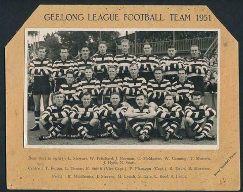 VFL 1951 Geelong Football Club Team Photo (Premiership Year)