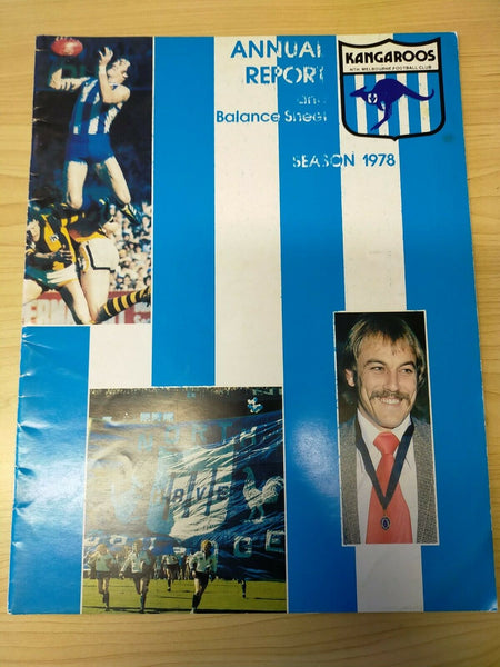 VFL 1978 North Melbourne Football Club Annual Report and Balance Sheet