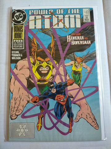 DC 4 November 1988 Power of the Atom Comic Featuring Hawkman + Hawkwoman