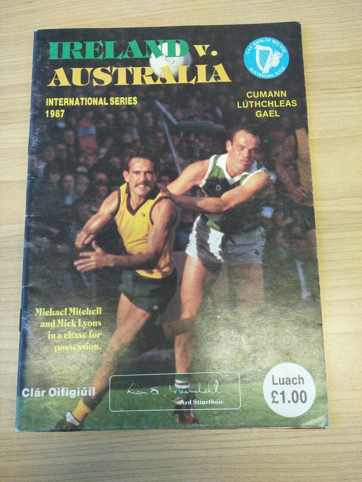 Football 1987 International Rules Record Ireland v Australia (Ireland Edition) Rare