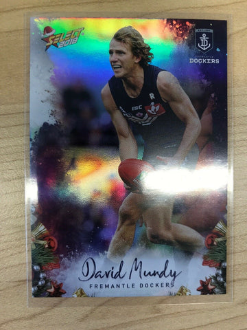 AFL 2018 Select Christmas Holofoil Card X68 - Fremantle, David Mundy