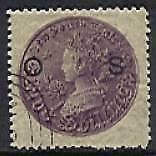 NSW Australian States SG O17 Official 5/- purple coin CTO