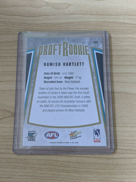 2009 Select AFL Champions Draft Rookie Card DR4: Hamish Hartlett (Port Adelaide)