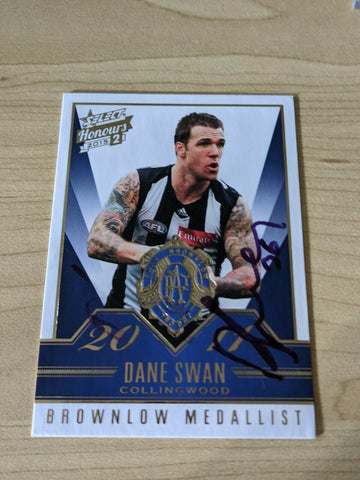 2015 Select Honours 2 Brownlow Gallery Dane Swan Collingwood Hand Signed Card