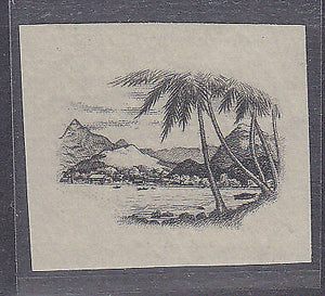 Cook Islands Niue1932 Central vignette proof 4d Port Avarua palms Captain Cook