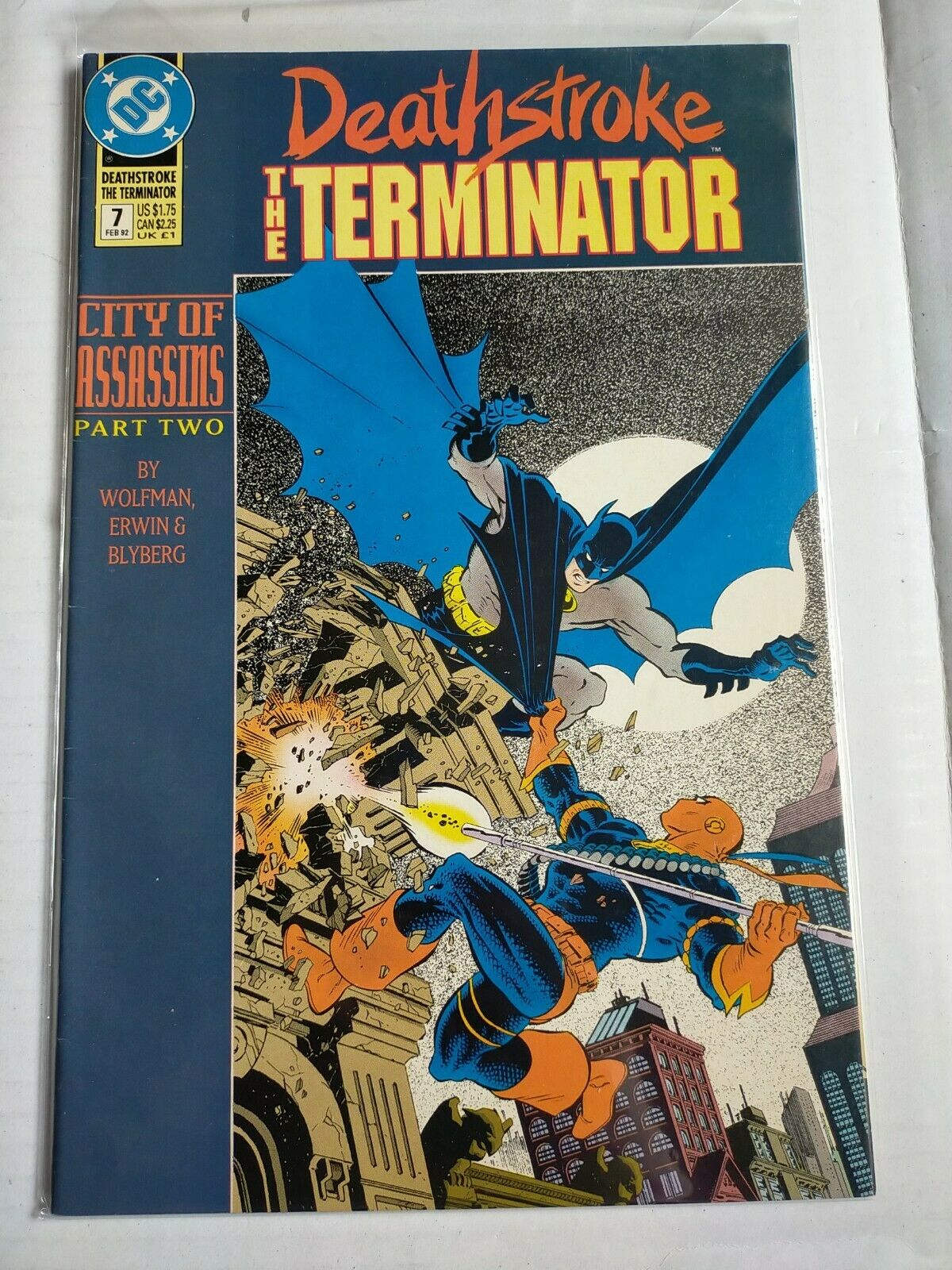 DC 1992 February #7 Deathstroke The Terminator Comic City Of Assassins Part 2