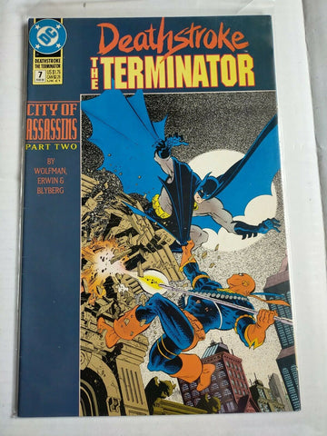 DC 1992 February #7 Deathstroke The Terminator Comic City Of Assassins Part 2