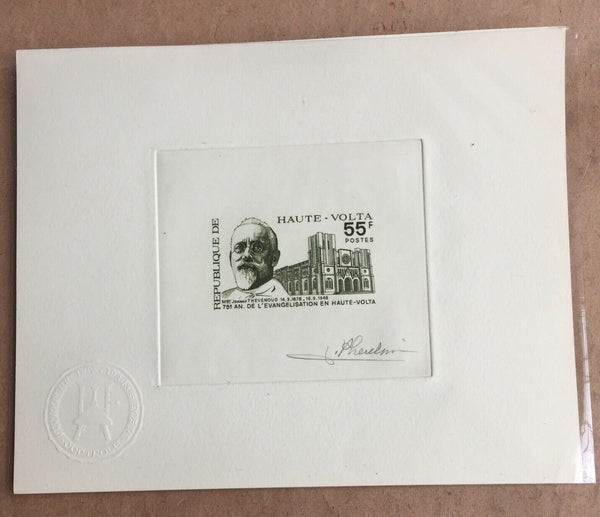 Upper Volta 75th Anniversary of Evangelisation 55f. Artist Signed Die Proof (5)
