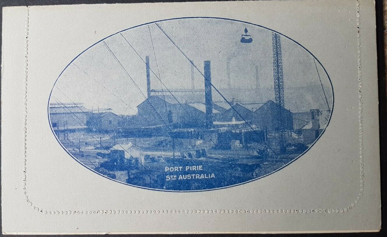Australia Letter card 1d KGV Port Pirie SA mining metal smelter  LC 18-104 mint