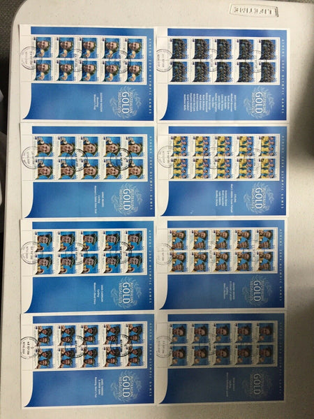 Australia Post 2004 Athens Olympic Games Set Of 17 Winners Sheetlets Used.