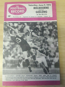 VFL 1975 Football Record June 9 Melbourne v Geelong
