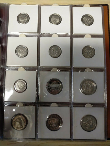 Australian 1966-1998 Proof 5c And 10c Collection In Album