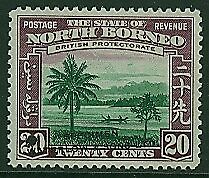 North Borneo Malayan States SG 312 20c optd Specimen. Mint unhinged