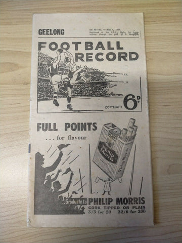 VFL 1957 May 4 Football Record Geelong v Collingwood