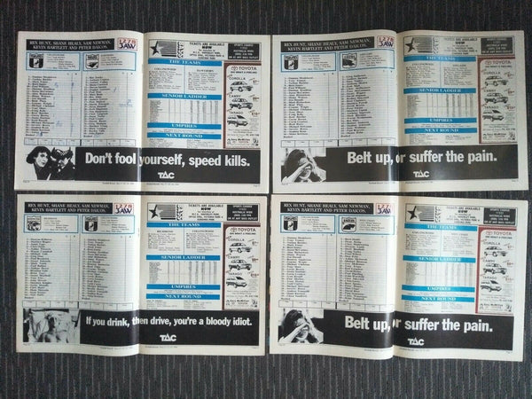 Lot Of 1994 AFL Football Records Collingwood Games x 22