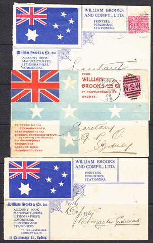 NSW 1900 Australia Federation Publicity covers (Federation 1-1-01) with new flag
