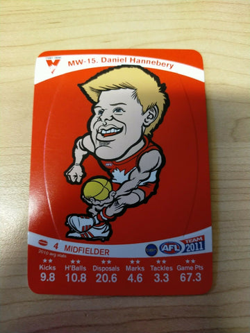 2011 Teamcoach Magic Wildcard Printing Error Card Daniel Hannebery Sydney