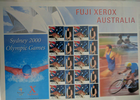Australia 2000 Fuji Xerox Sydney Olympics sheet cycling rowing swimming scarce