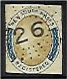 NSW Australian States SG 104 (6d) orange and Prussian blue FU