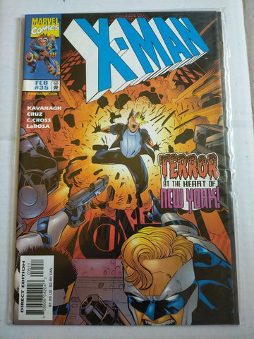 Marvel 35 February 1997 X-Man Comic Terror At The Heart of New York