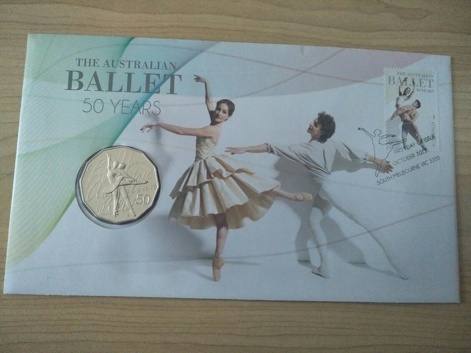 2012 Australian 50c 50 Years The Australian Ballet PNC 1st Day Issue