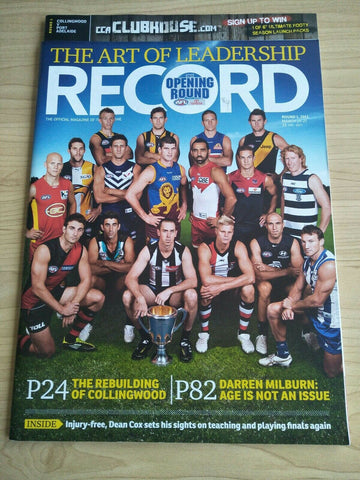 2011 Round 1 AFL Football Record Collingwood v Port Adelaide