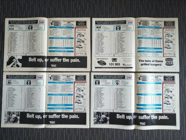 Lot Of 1994 AFL Football Records Collingwood Games x 22