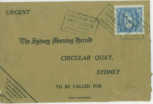 NSW Tramways tram railway Newspaper Stamp on Cover