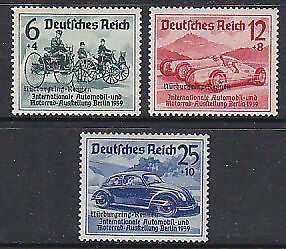 Germany SG  683-5  1939 Nurenburg Races & Culture Fund. Michel 695-7 MUH