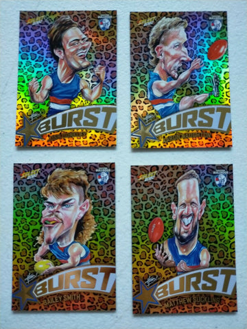 2020 Select Footy Stars Leopard Star Bursts Western Bulldogs Team Set