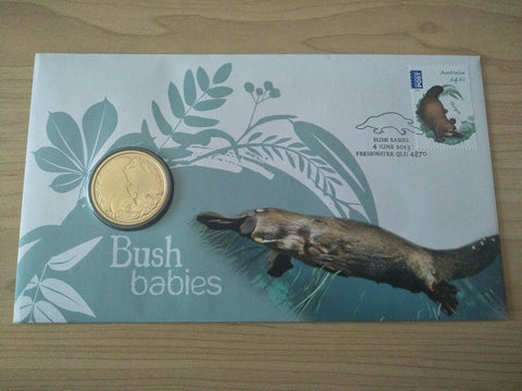 2013 Australian $1 Bush Babies Platypus PNC 1st Day Issue