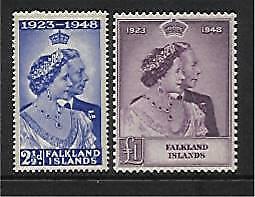 Falkland Islands Falklands SG 166/7 Royalty Silver Wedding Mint unhinged