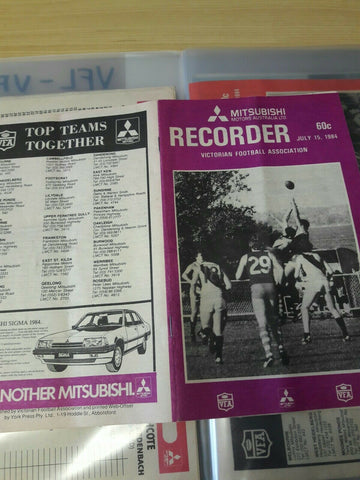 Football 1984 VFA Victorian Football Association Record Magazine July 15 Berwick v Oakleigh