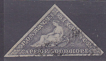 Cape of Good Hope South Africa SG 7c, 6d Slate-lilac/blued paper Triangle Used