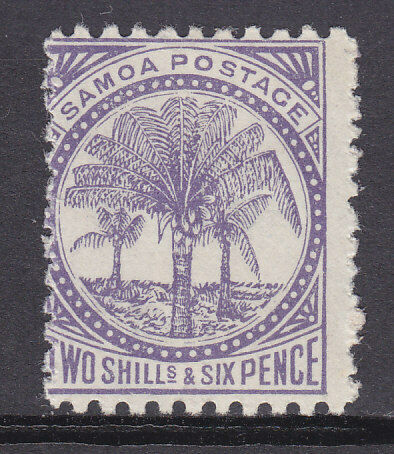 Samoa SG  64c 2/6 Slate-violet palms Mint Hinged