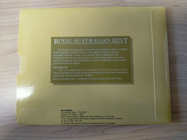 Australia 1988 Royal Australian Mint Uncirculated Mint Set Of 8 Coins