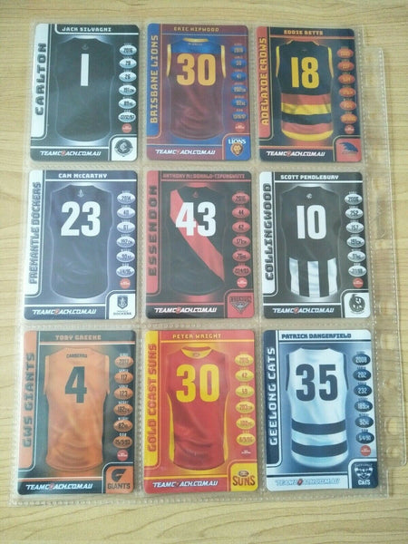 2018 AFL Teamcoach Footy Flix Complete Set Of 18 Cards