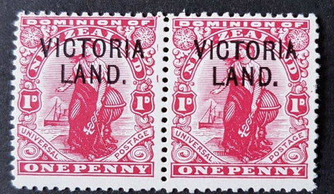 Victoria Land NZ New Zealand Antarctic SG A3 1d carmine in pair MUH