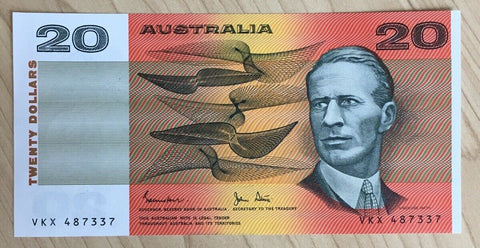 Australia R408 1983 $20 Johnston/Stone Banknote Uncirculated